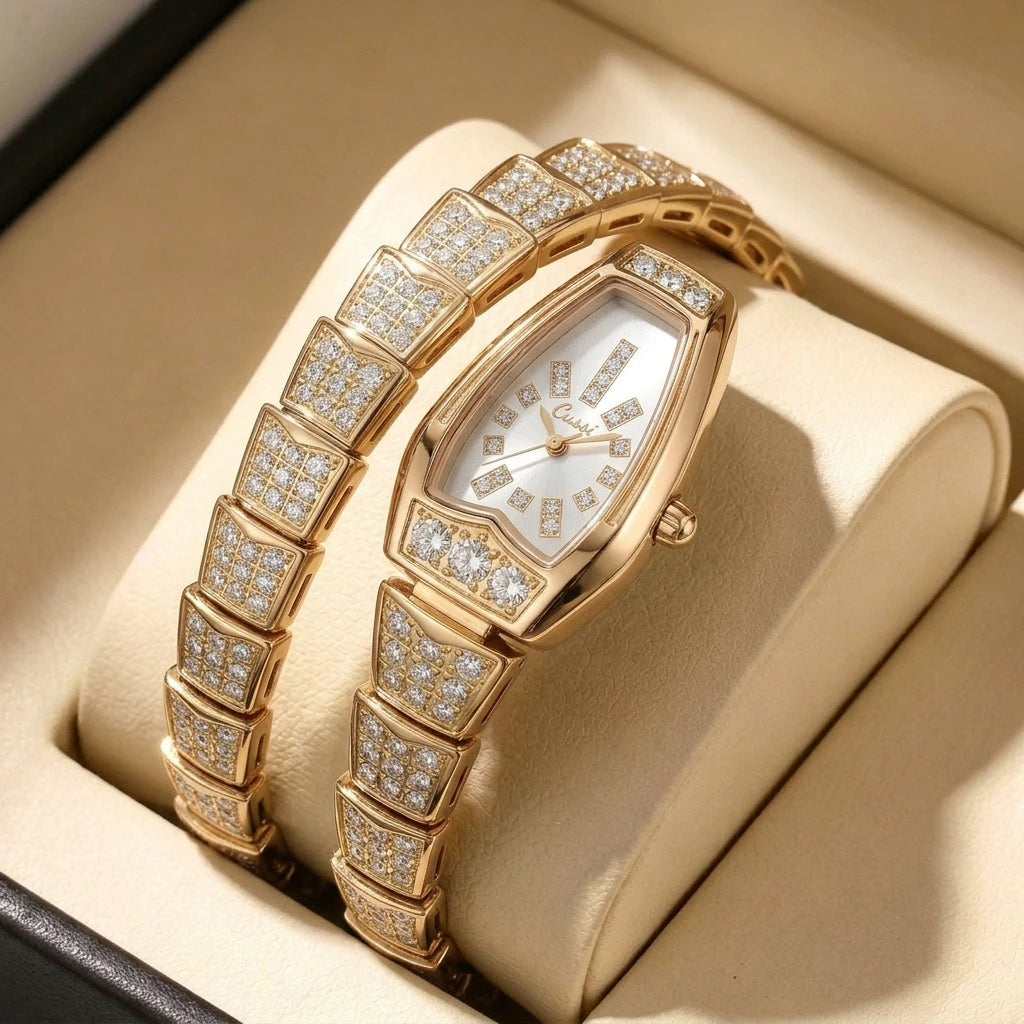 1 Exquisite Chain Watch with Elegant White Dial, Shiny Decorative Design, Stylish and Versatile, Essential for Daily Commute