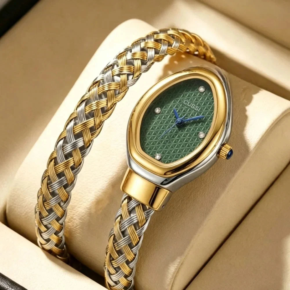 1 Exquisite Chain Watch with Elegant White Dial, Shiny Decorative Design, Stylish and Versatile, Essential for Daily Commute