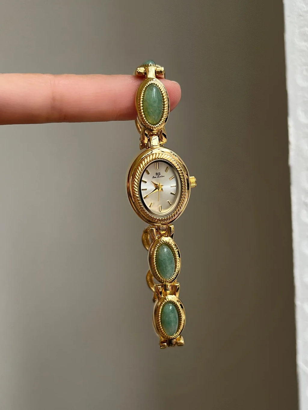 Luxury High Quality Natural Jade Bracelet Watch Retro Ladies Watches Elegant Quartz Watches Gift Pretty Wristwatch Jewelry실용도매