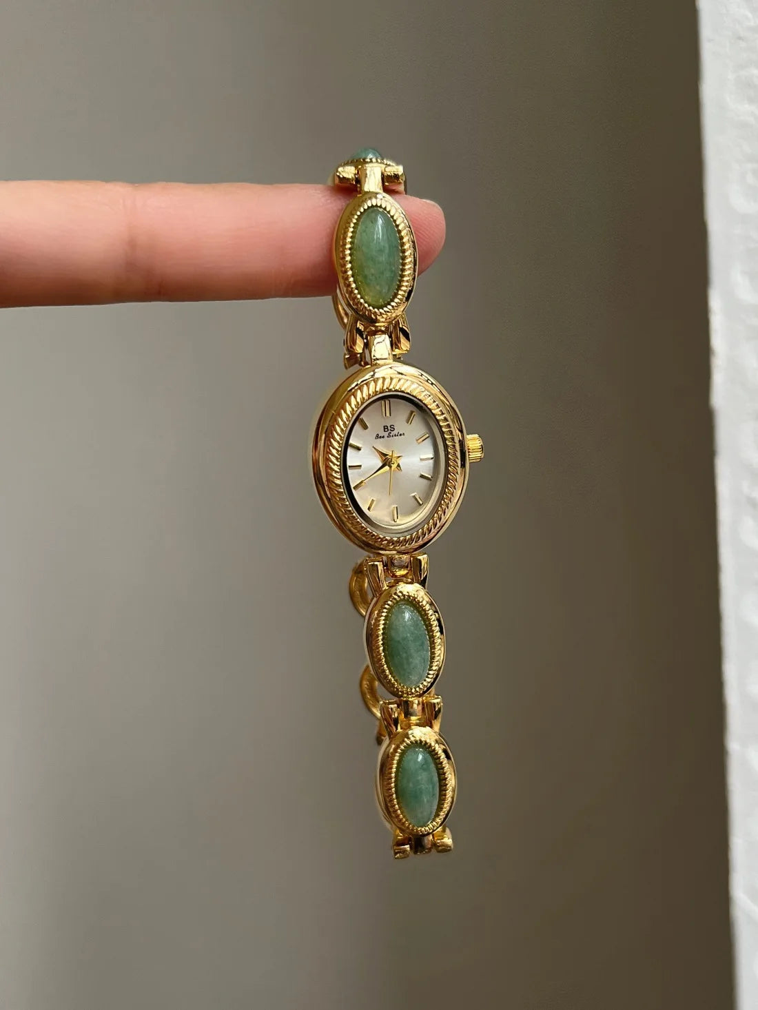 Luxury High Quality Natural Jade Bracelet Watch Retro Ladies Watches Elegant Quartz Watches Gift Pretty Wristwatch Jewelry실용도매