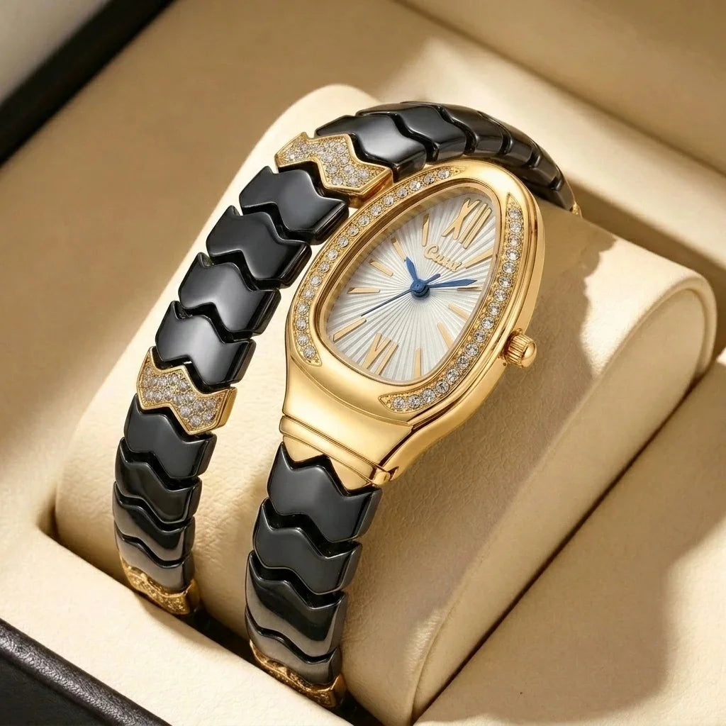 1 Exquisite Chain Watch with Elegant White Dial, Shiny Decorative Design, Stylish and Versatile, Essential for Daily Commute