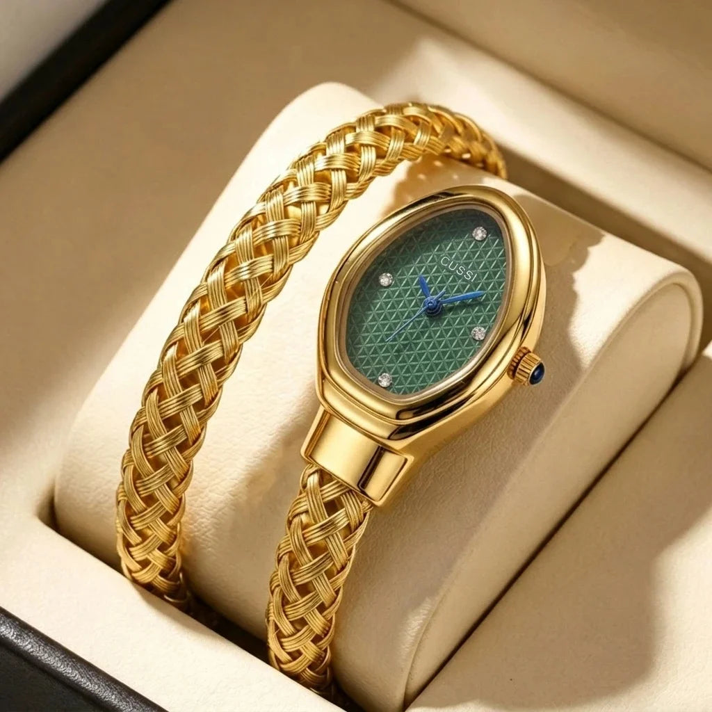 1 Exquisite Chain Watch with Elegant White Dial, Shiny Decorative Design, Stylish and Versatile, Essential for Daily Commute
