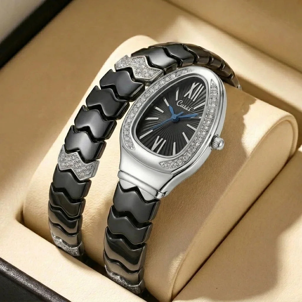 1 Exquisite Chain Watch with Elegant White Dial, Shiny Decorative Design, Stylish and Versatile, Essential for Daily Commute