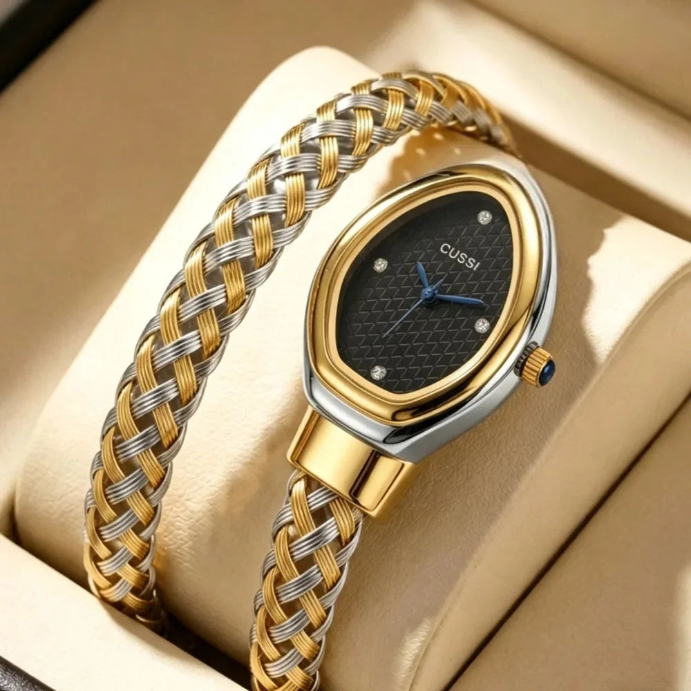1 Exquisite Chain Watch with Elegant White Dial, Shiny Decorative Design, Stylish and Versatile, Essential for Daily Commute