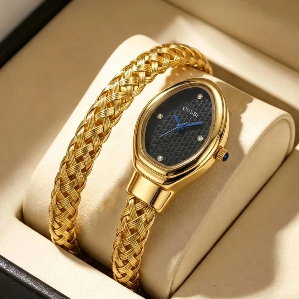 1 Exquisite Chain Watch with Elegant White Dial, Shiny Decorative Design, Stylish and Versatile, Essential for Daily Commute