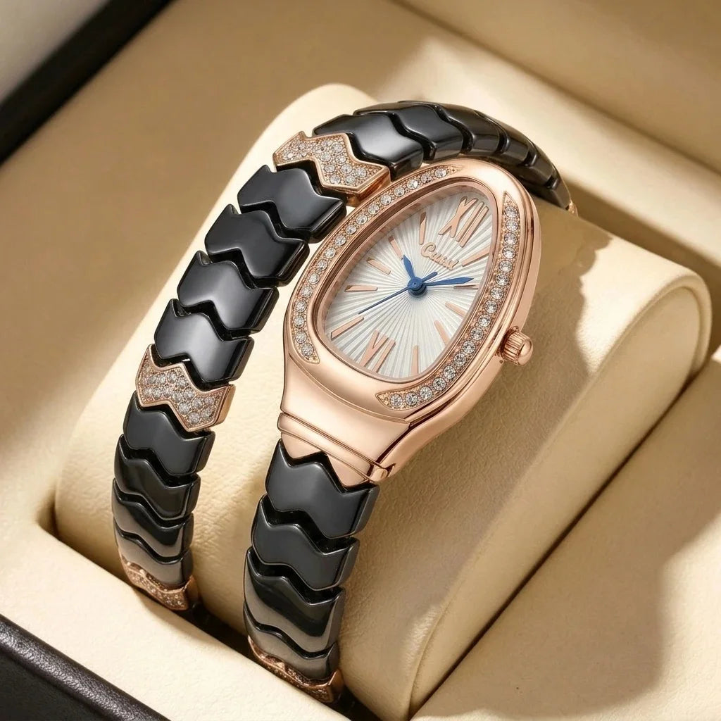 1 Exquisite Chain Watch with Elegant White Dial, Shiny Decorative Design, Stylish and Versatile, Essential for Daily Commute